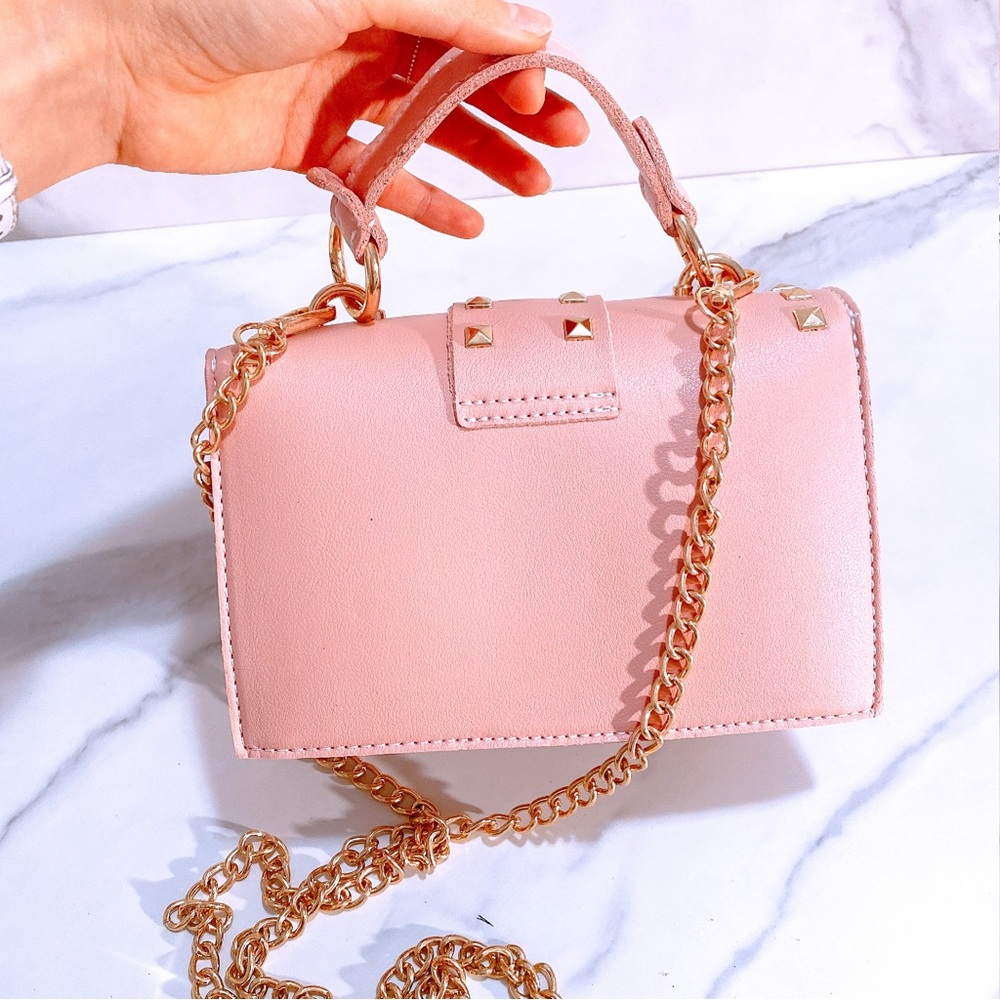 LAST ONE‼️ PINK Luxury Rivet Jelly Candy Handbags Crossbody - Picture 5 of 10